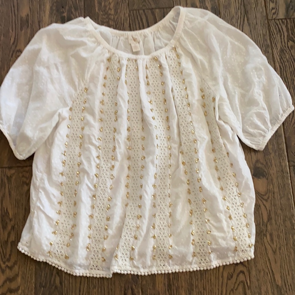 Chico’s sz 3  Eyelet Blouse